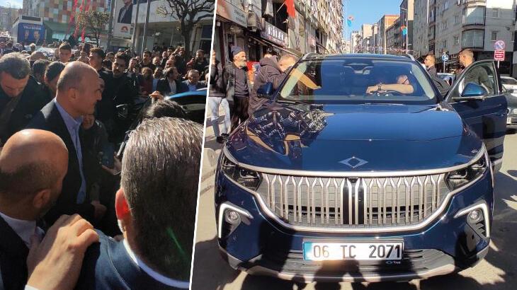 İçişleri Bakanı Süleyman Soylu, TOGG ile Esenler sokaklarını gezdi