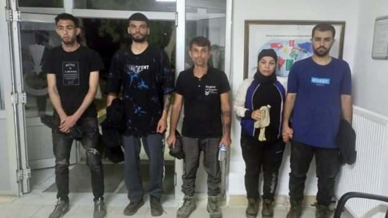 5 kaçak göçmen Yunanistan'a geçmek isterken yakalandı