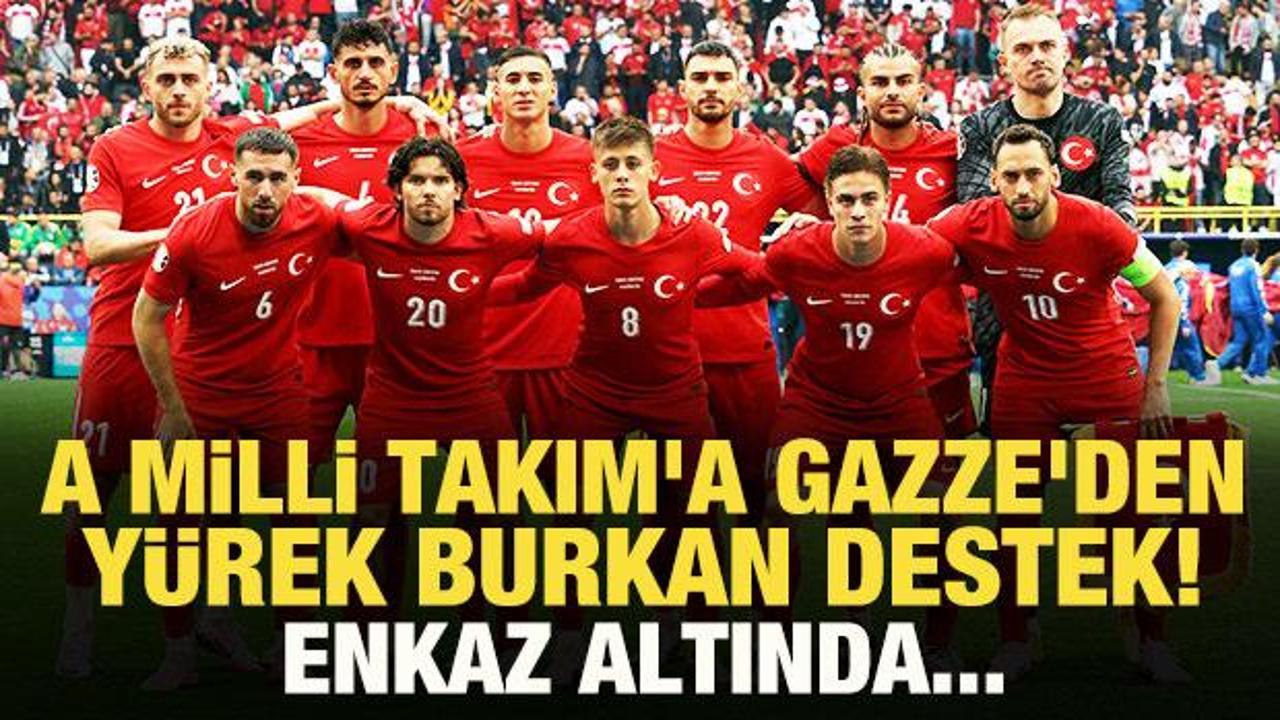 A Milli Takım'a, Gazze'den yürek burkan destek! Enkaz altında...