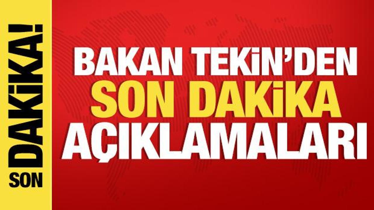 Bakan Tekin'den Başkent Kulisi'nde son dakika açıklamaları