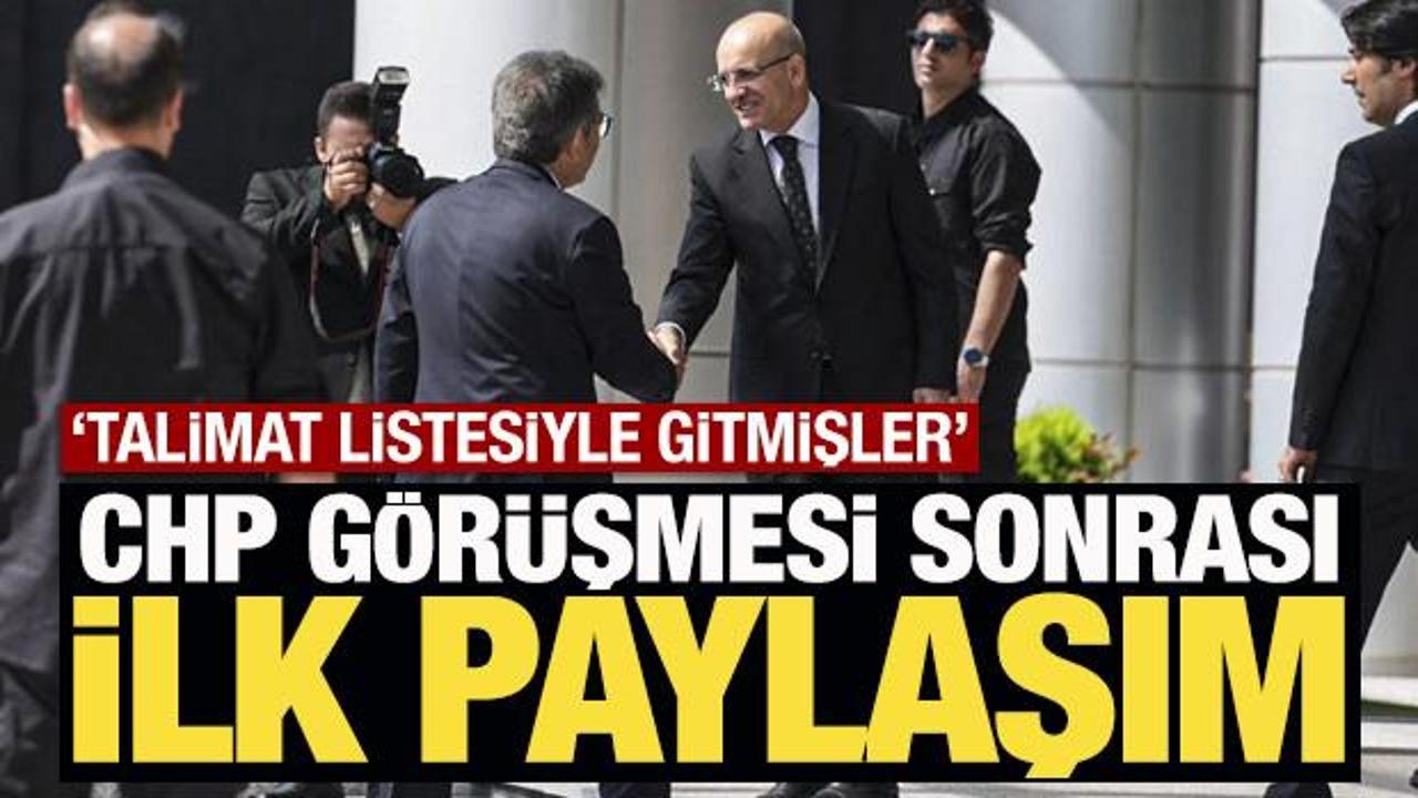 CHP görüşmesi sonrası Bakan Şimşek'ten ilk paylaşım
