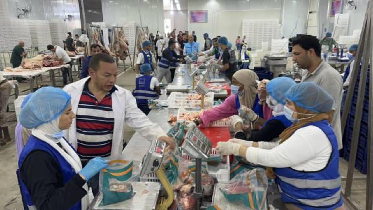 Filistinliler için kesilen kurbanlıkların eti soğuk hava depolarında muhafaza ediliyor