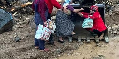 Güçlü sağanak yağışta Girasun'da ev kayboldu