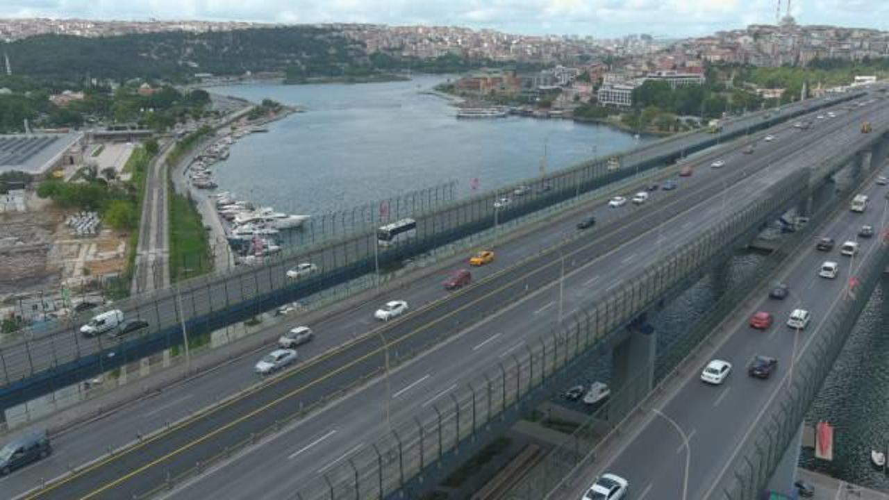 Haliç Köprüsü'ndeki çalışma sona erdi!