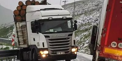 Haziran ayında yağan kar sürücülere zor anlar yaşattı