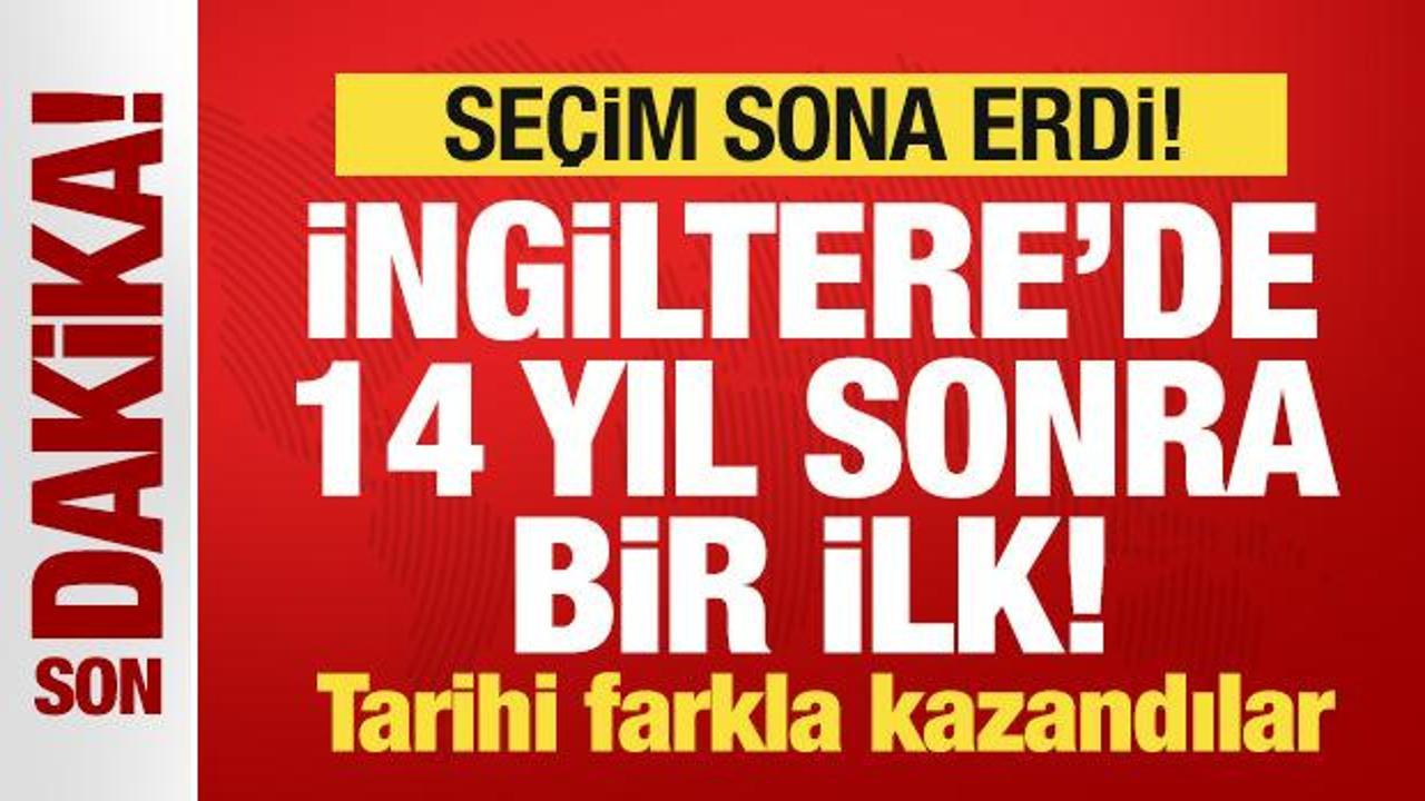 İngiltere'de seçim sona erdi! 14 yıl sonra bir ilk! Tarihi farkla kazandılar...