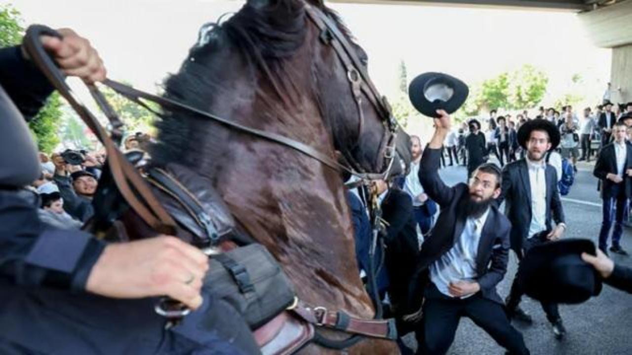 İsrail yine karıştı! Zorla askere alınmak istenen Ortodoks Yahudiler polisle çatıştı