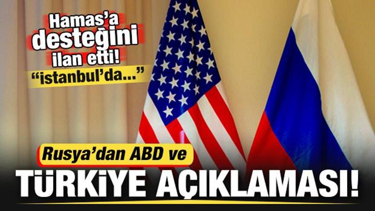 Rusya'dan son dakika ABD ve Türkiye açıklaması! Hamas'a desteğini ilan etti
