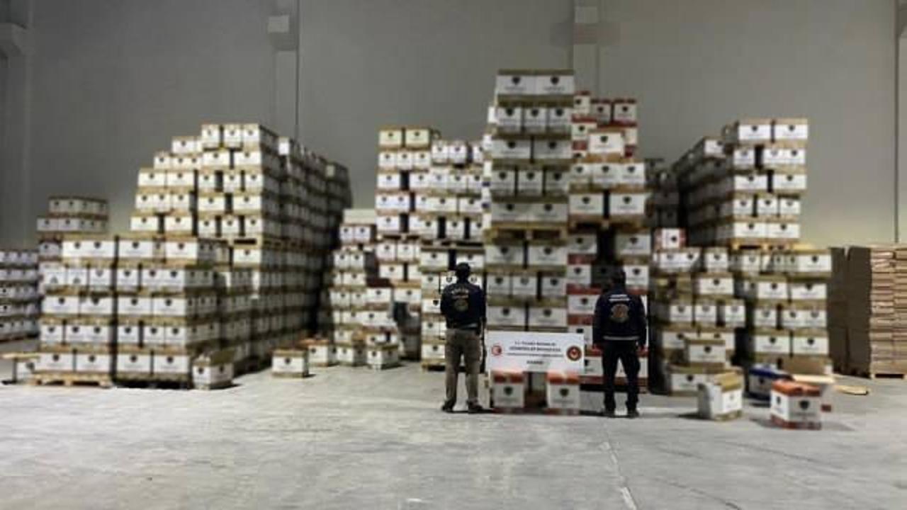 Silifke'de ele geçirildi: Tam 14 milyon 400 bin adet!